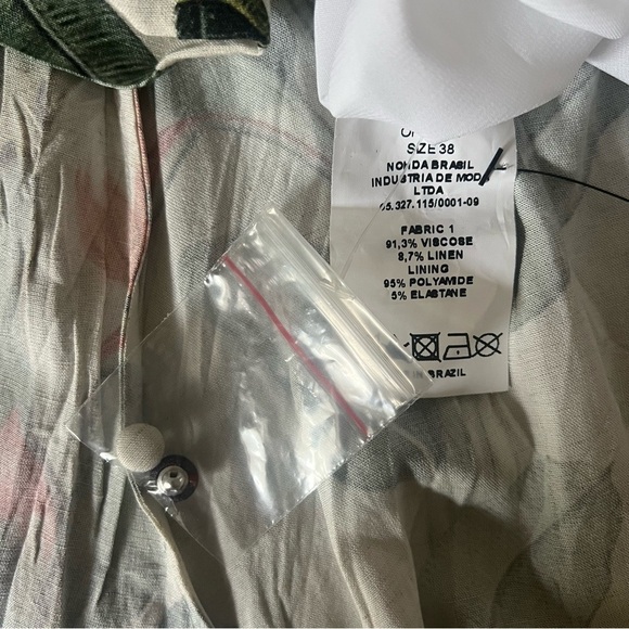 PatBo Hi-Lo Tropical Romper Dress - Size 6 - White and Green - Picture 11 of 14